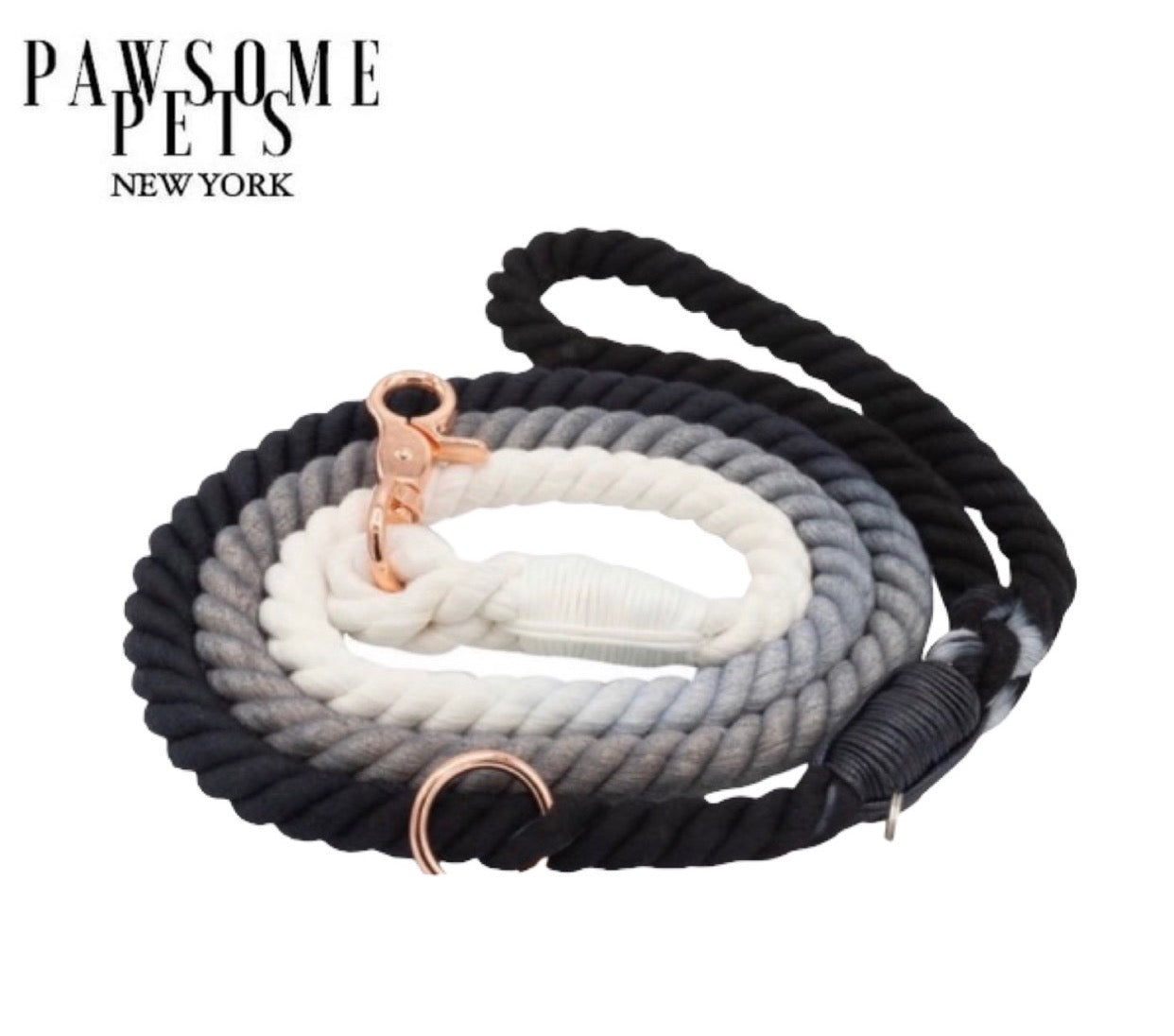 ROPE LEASH - OMBRE BLACK