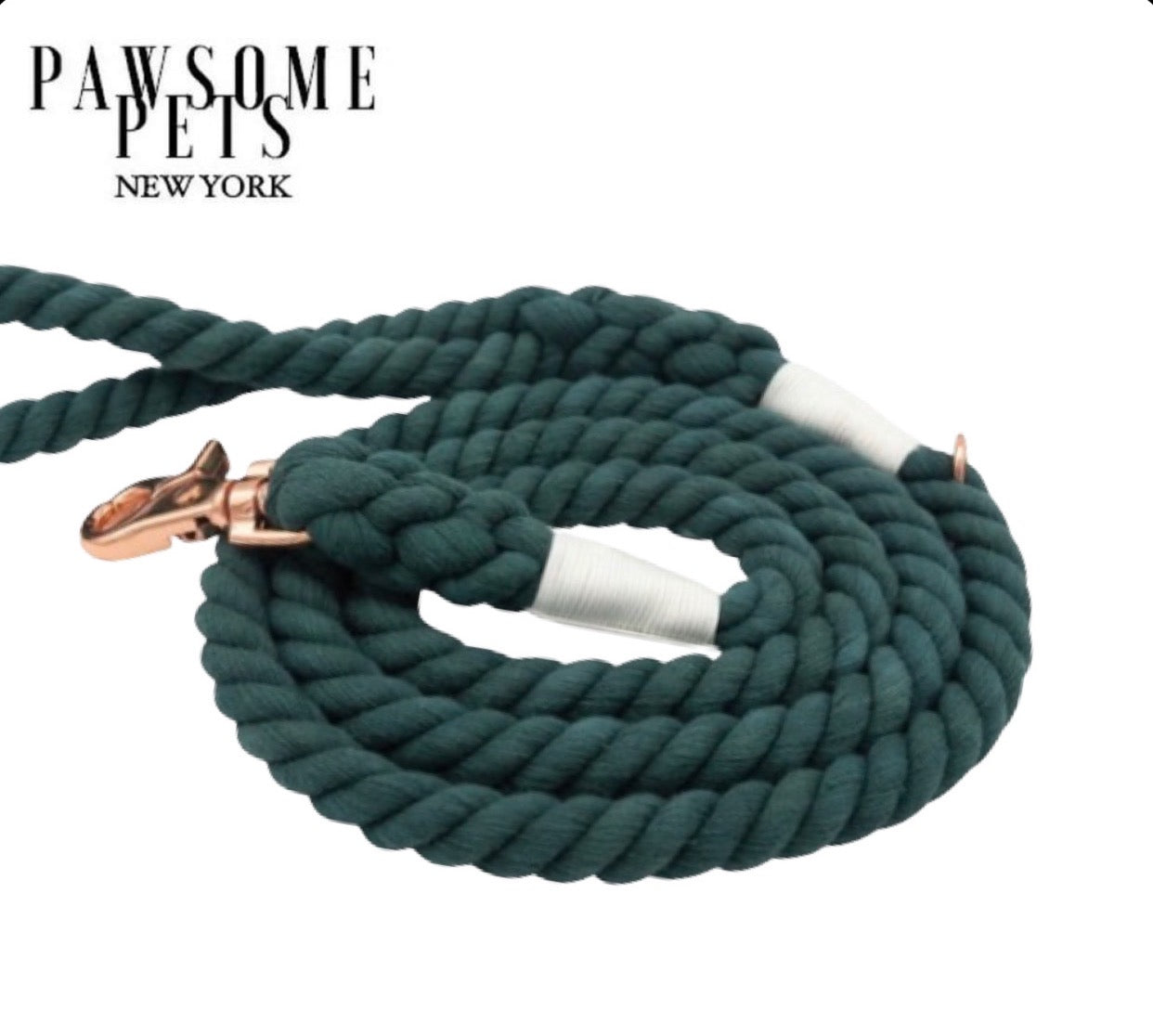 ROPE LEASH - EMERALD by Pawsome Pets
