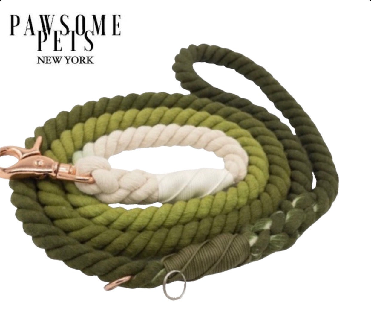 ROPE LEASH - OMBRE OLIVE