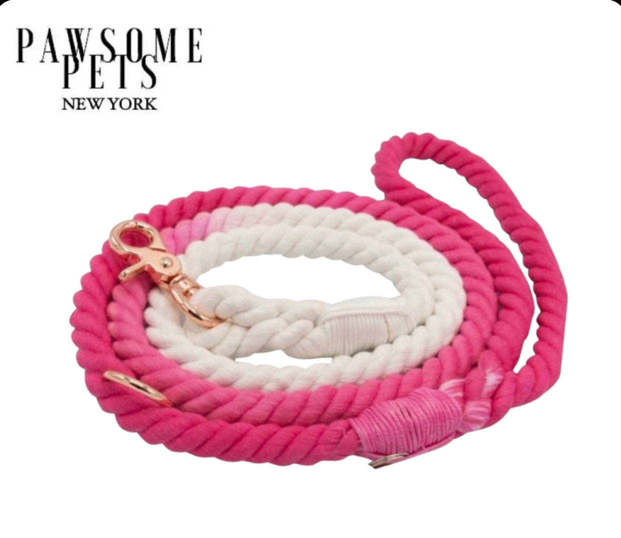 ROPE LEASH - OMBRE PINK
