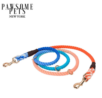 HANDS FREE DOG ROPE LEASH - OCEANSIDE RAINBOW by Pawsome Pets