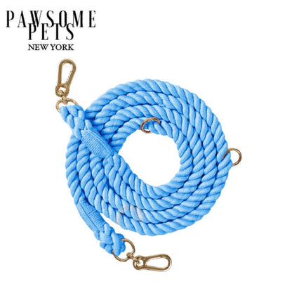 HANDS FREE DOG ROPE LEASH - SKY BLUE by Pawsome Pets