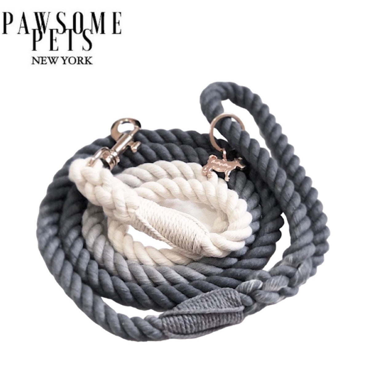 ROPE LEASH - OMBRE GREY