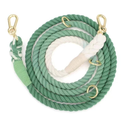 HANDS FREE DOG ROPE LEASH - OMBRE GREEN by Pawsome Pets