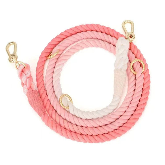 HANDS FREE DOG ROPE LEASH - STRAWBERRY LOVE by Pawsome Pets