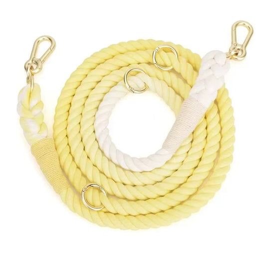 HANDS FREE DOG ROPE LEASH - LEMON SQUEEZE by Pawsome Pets