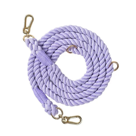 HANDS FREE DOG ROPE LEASH - PURPLE LOVE by Pawsome Pets