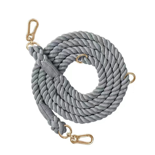 HANDS FREE DOG ROPE LEASH - CHARCOAL by Pawsome Pets