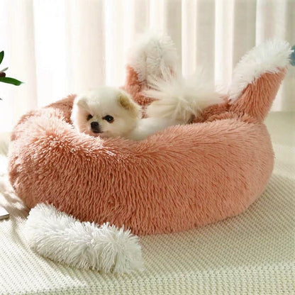 The Comfy Anti-Anxiety Plush Pet Bed with Ears and Tail