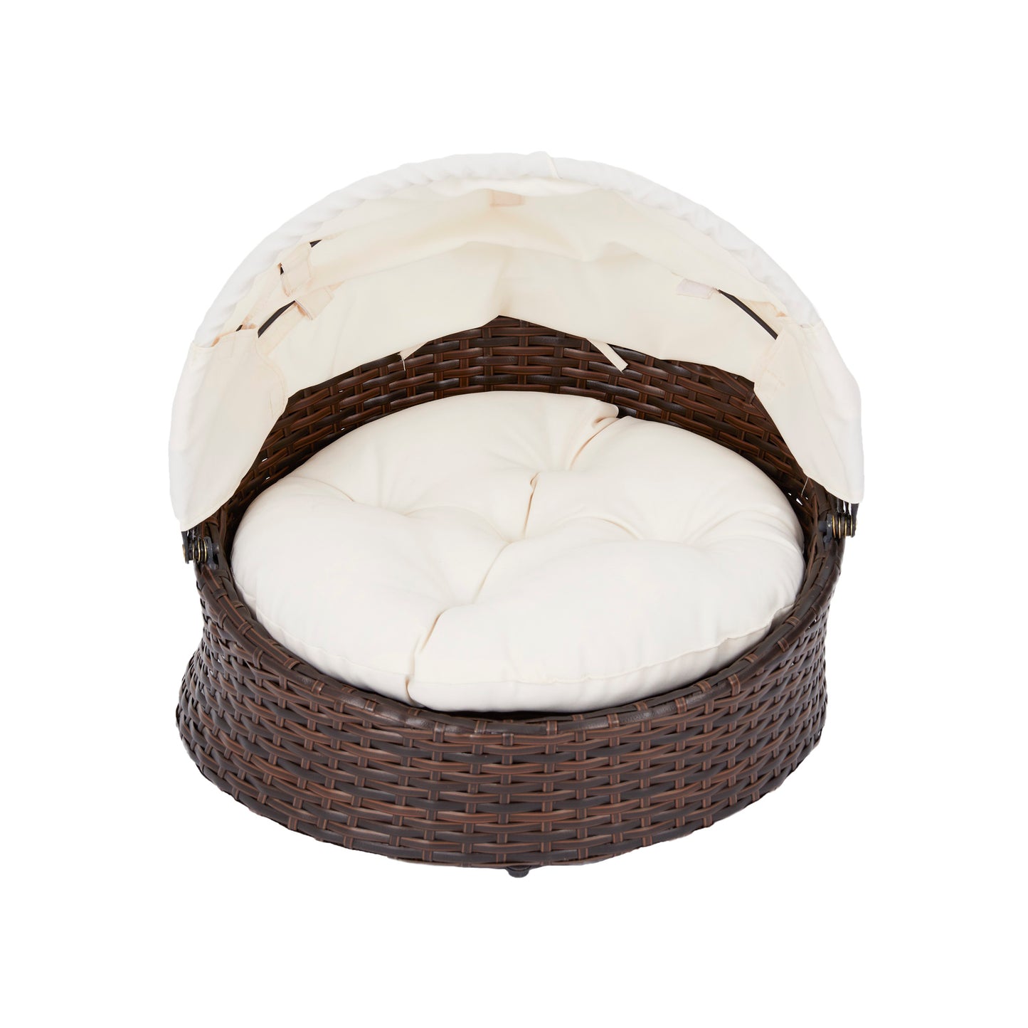 The Comfy, Modern, Woven Round Bed & Cushion